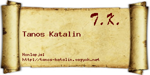 Tanos Katalin névjegykártya