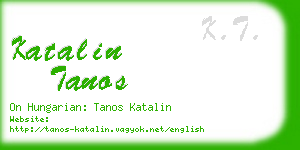 katalin tanos business card